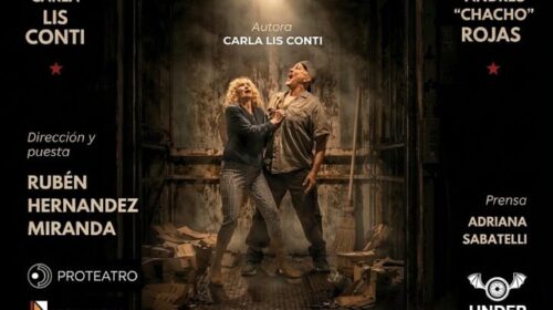 Estreno viernes 16 a las 19 hs estará la obra “el montacargas del infierno al paraíso”, de Carla Lis Conti con las actuaciones de ella misma y de Andrés Chacho Rojas